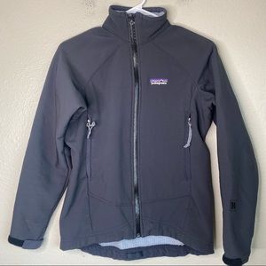 Patagonia Womens Fleece Lined Full Zip Water Resistant Jacket Black